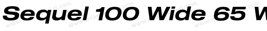 Sequel 100 Wide 65 W字体转换